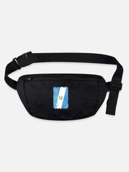 Guatemala vintage flag - Stanley/Stella recycled Hip Bag  - black - Front