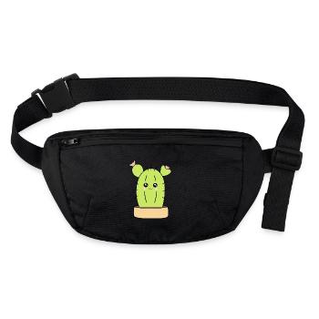 Cactus Kawaii Plante Kawaii Succulentes Kawaii - Sac banane recyclé Stanley/Stella - noir - Devant