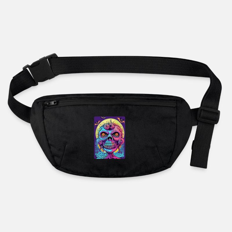 Scary Colored Zombie Witch Face Stanley/Stella recycled Hip Bag 