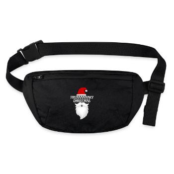 Père Noël Freaky Noël Design - Sac banane recyclé Stanley/Stella - noir - Devant