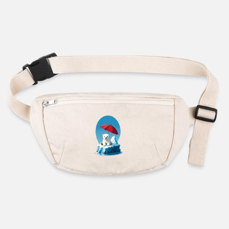 Polar Bear, Ice & Parasol Stanley/Stella recycled Hip Bag 