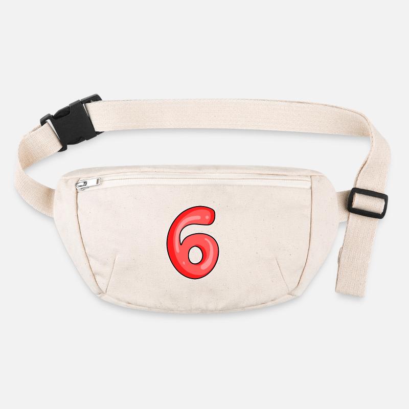 Zahl 6 Nummer Stanley/Stella recycelte Gürteltasche