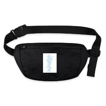 Eskulap motif bleu pastel pour les médecins - Sac banane recyclé Stanley/Stella - noir - Devant