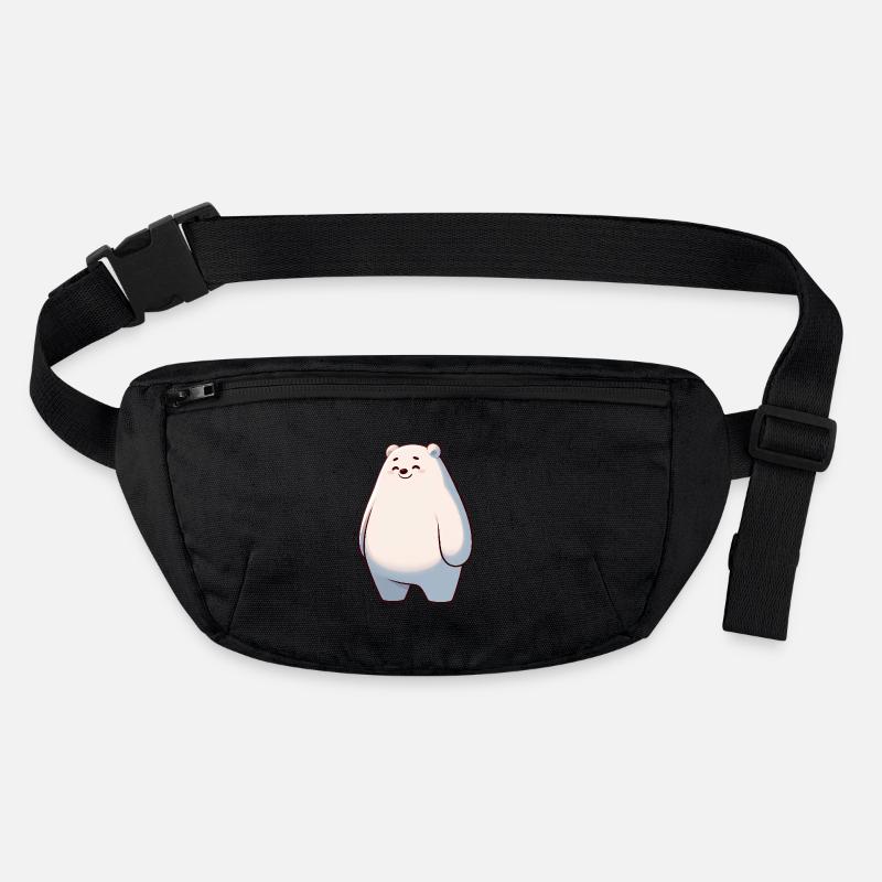 Mignon ours polaire dessin animé Heureux Détendu Sac banane recyclé Stanley/Stella