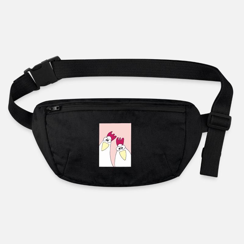 lustige huehner pink Stanley/Stella recycelte Gürteltasche