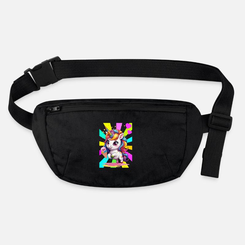 Kinder Einhorn Eis Retro Mädchen Jungen Stanley/Stella recycelte Gürteltasche