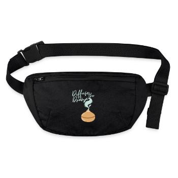 Diffuse the Drama (brown) - Stanley/Stella recycled Hip Bag  - black - Front