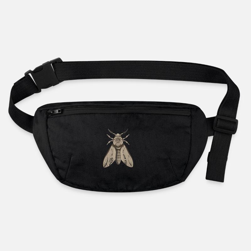 Skull Moth in Steampunk Style Stanley/Stella recycled Hip Bag 