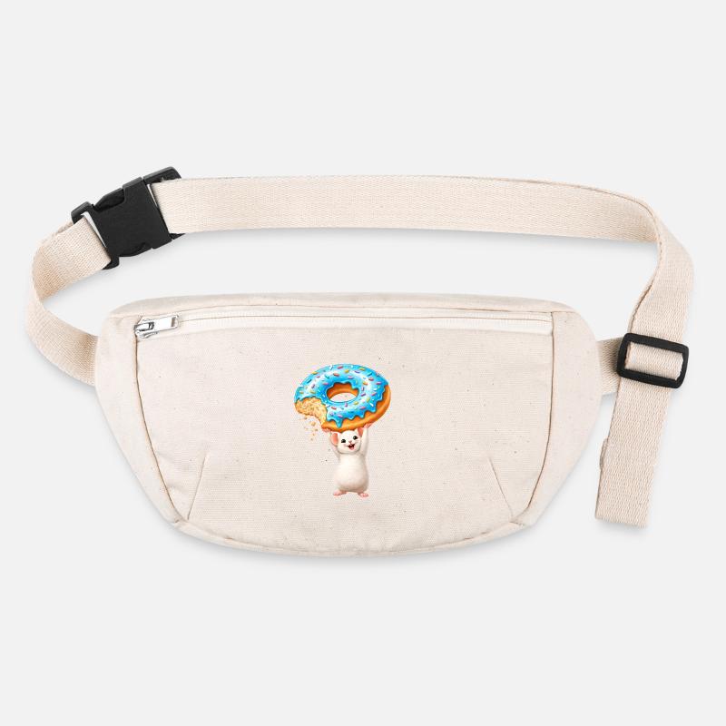 Maus mit Donut – Süßes Cartoon Design Stanley/Stella recycelte Gürteltasche