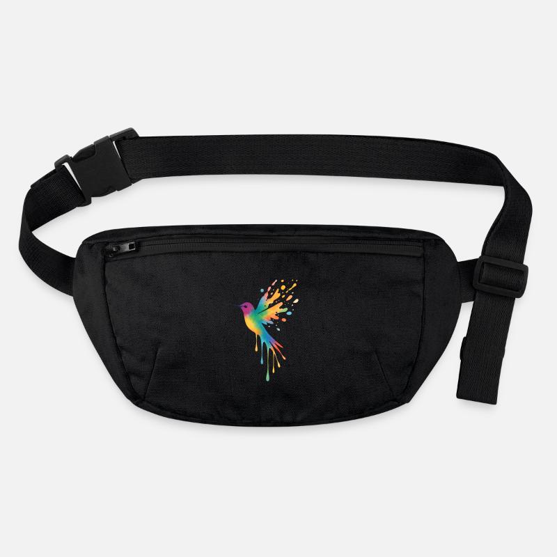 Colibri Aquarelle : Oiseau Multicolore Splash Sac banane recyclé Stanley/Stella