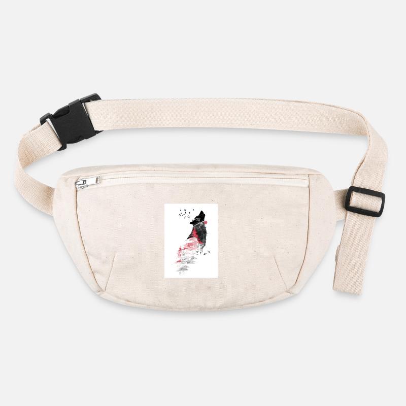 Wolf silhouette and winter forest Stanley/Stella recycled Hip Bag 