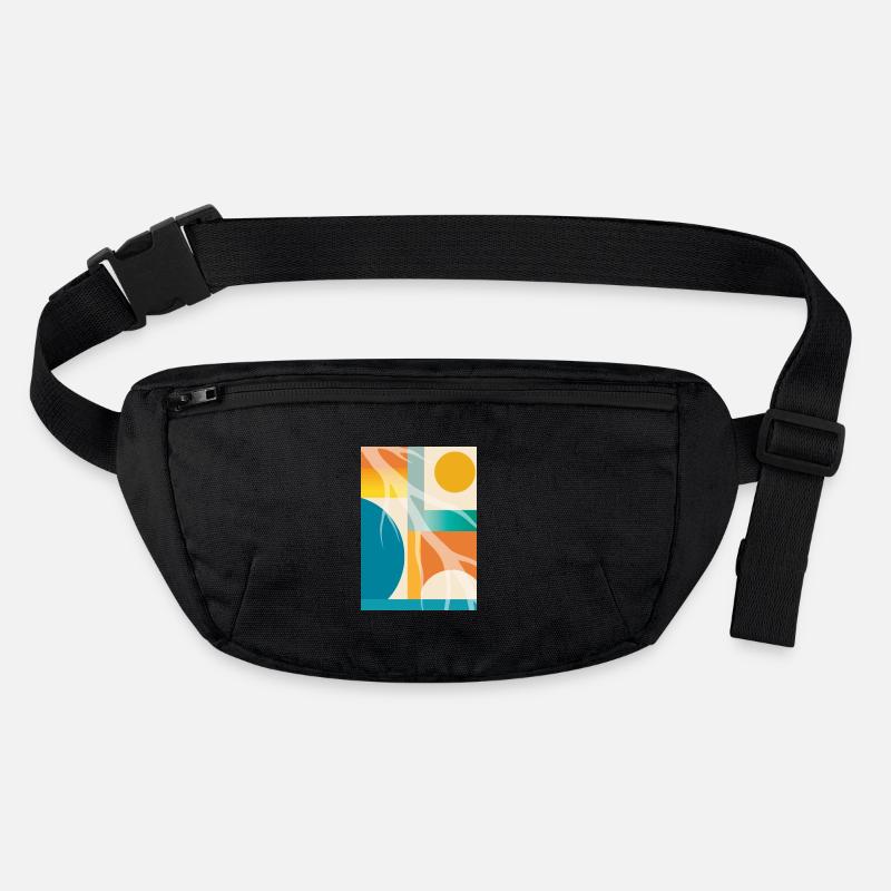 Abstrakte Geometrie mit organischen Formen Retro  Stanley/Stella recycelte Gürteltasche