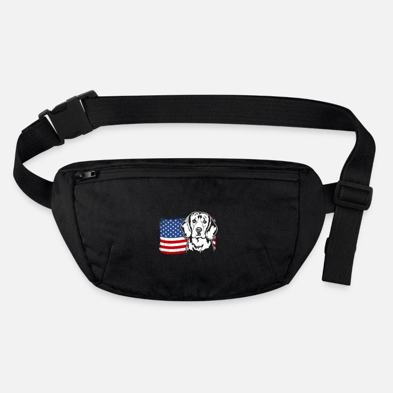 Beagle US Amérique Drapeau Chiens Chien Wilsigns Sac banane recyclé Stanley/Stella