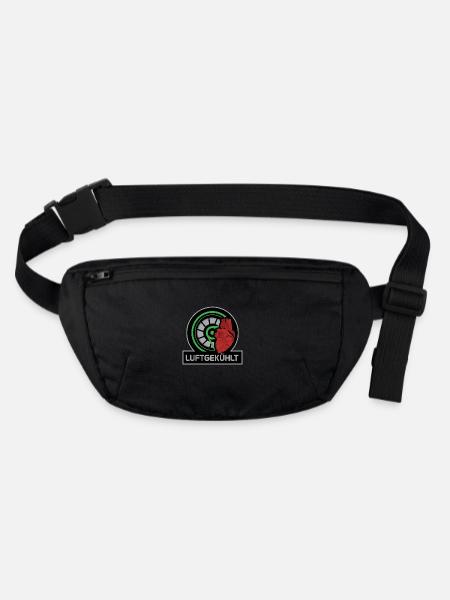 Luftgekühlt Herz - Stanley/Stella recycelte Gürteltasche - Schwarz - Vorne