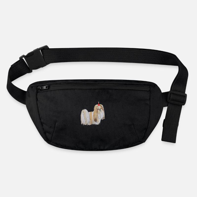 Lhasa Apso christmas - Stanley/Stella recycled Hip Bag  - black