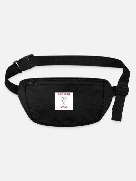 Ich gehöre nur dir - Stanley/Stella recycelte Gürteltasche - Schwarz - Vorne