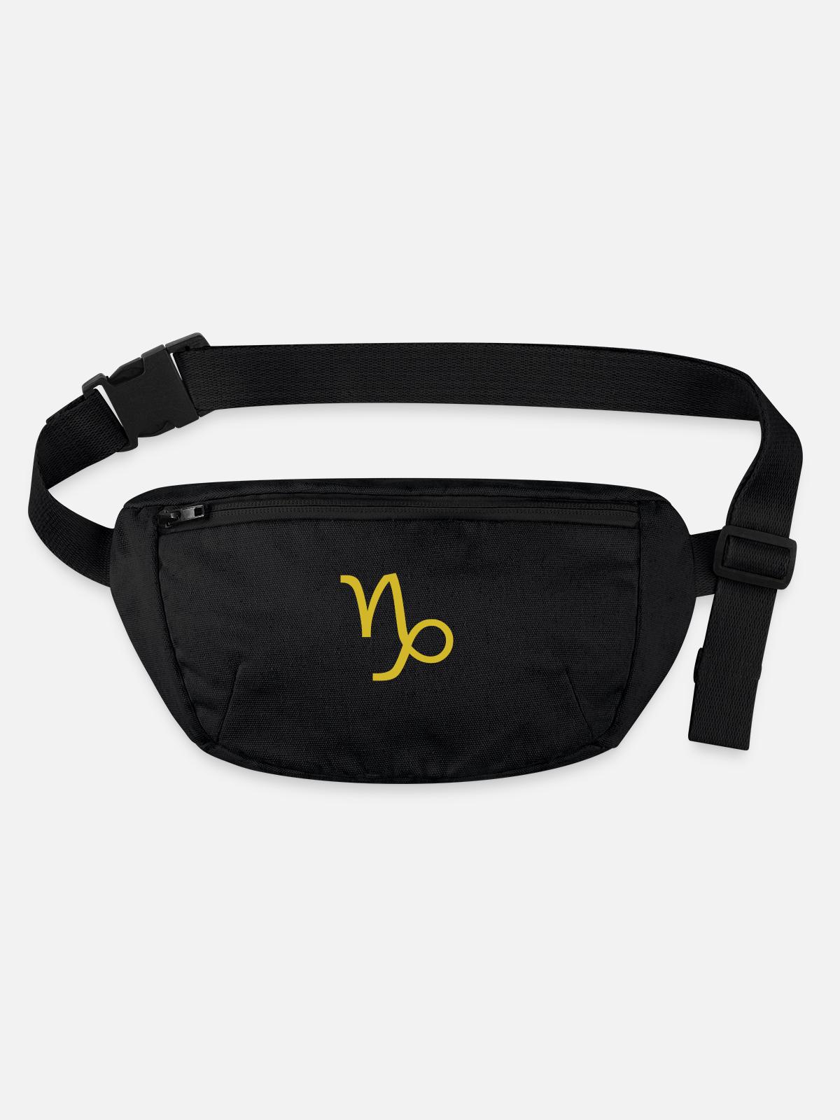 Zodiac sign Capricorn, exclusive t-shirt design - Stanley/Stella recycled Hip Bag  - black - Front