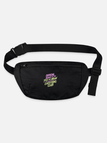 Member of Piss and Moan Club 10 - Stanley/Stella recycelte Gürteltasche - Schwarz - Vorne