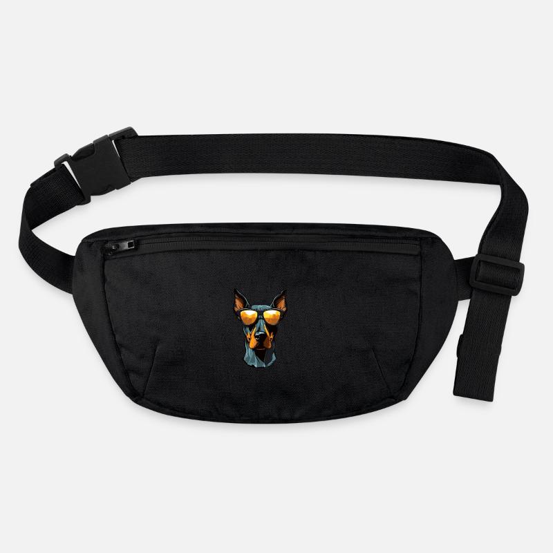 Doberman Dog Head Portrait Cool Stanley/Stella recycled Hip Bag 