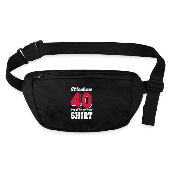 40th birthday - Stanley/Stella recycled Hip Bag  - black - Front