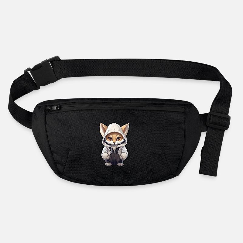 Cooler Fennec Fuchs in Freizeitkleidung Stanley/Stella recycelte Gürteltasche