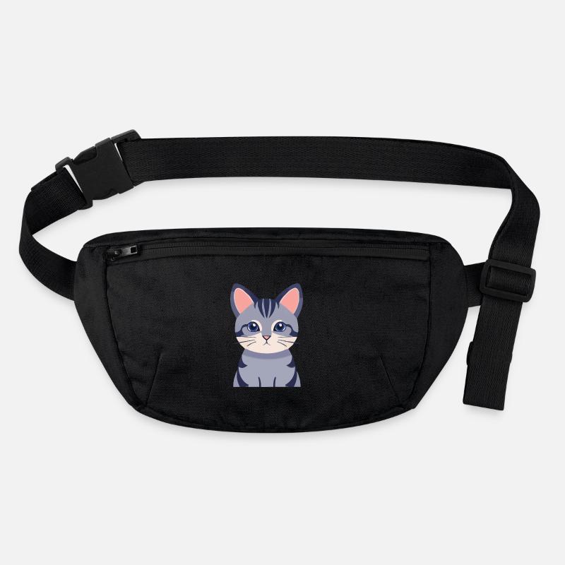 chat gris mignon Sac banane recyclé Stanley/Stella