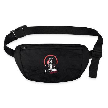 CityBoy Night Out - Cool Cat Style - Stanley/Stella recycled Hip Bag  - black - Front