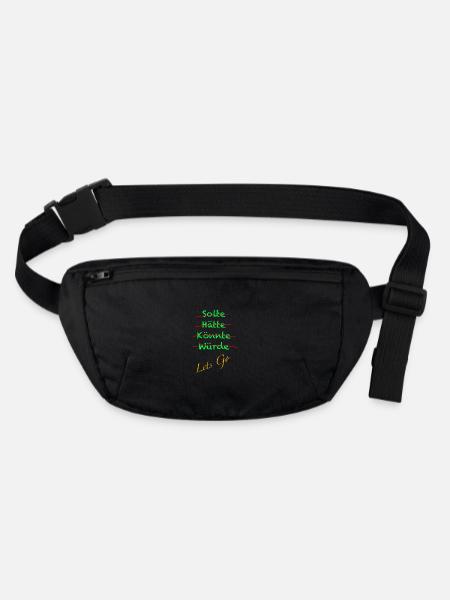 Let‘s Go - Stanley/Stella recycelte Gürteltasche - Schwarz - Vorne