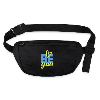 BE YOU - Self-confidence, courage, strength, positive - Stanley/Stella recycled Hip Bag  - black - Front