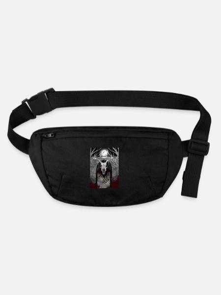 Cult of the forest - Stanley/Stella recycled Hip Bag  - black - Front