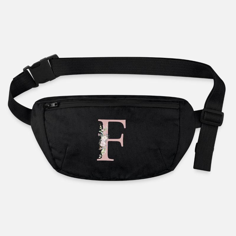 F Monogram, Floral, Personnalisable Sac banane recyclé Stanley/Stella