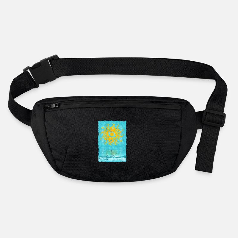 Sun vortex on the beach boat Stanley/Stella recycled Hip Bag 