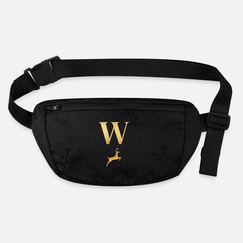 Letter w Golden Deer - Gift Idea Stanley/Stella recycled Hip Bag 