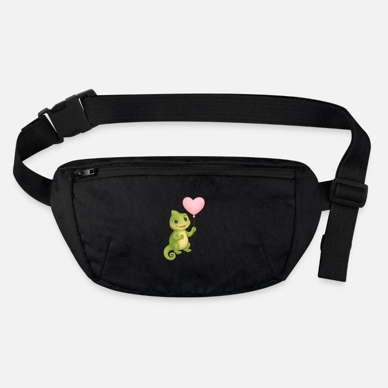 Kleines Chamäleon mit Herzballon Stanley/Stella recycelte Gürteltasche