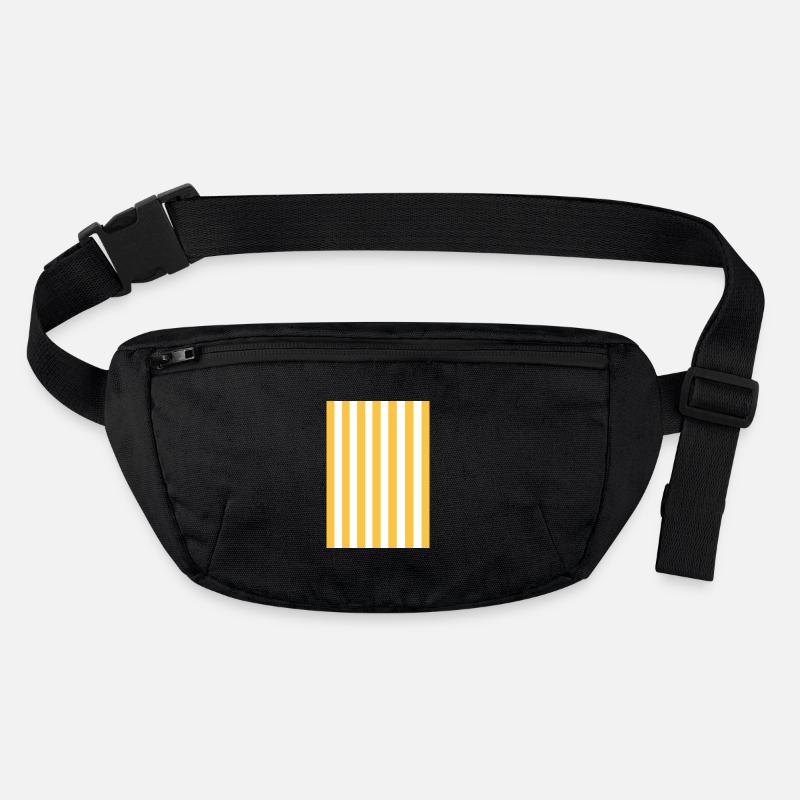 Stripes - yellow white personalizable Stanley/Stella recycled Hip Bag 