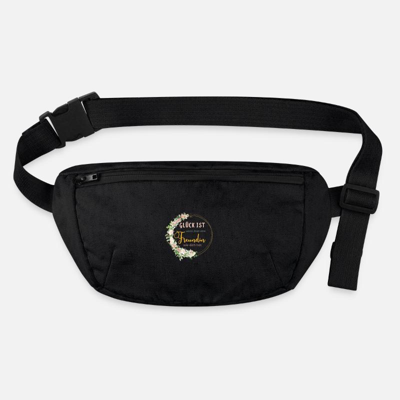 GLÜCK IST WENN MAN EINE FREUNDIN WIE DICH HAT! Stanley/Stella recycelte Gürteltasche