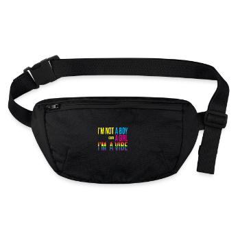 Au-delà de la binarité | Collection Inclusivité 2.0 - Sac banane recyclé Stanley/Stella - noir - Devant