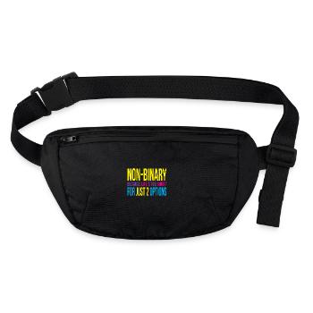 Au-delà de la binarité | Collection Inclusivité 2.0 - Sac banane recyclé Stanley/Stella - noir - Devant