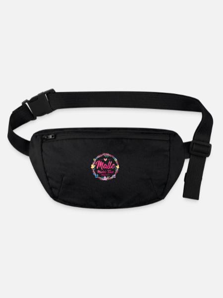 malle maedels tour - Stanley/Stella recycelte Gürteltasche - Schwarz - Vorne