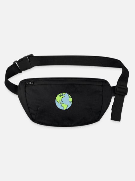 erde_002 - Stanley/Stella recycled Hip Bag  - black - Front