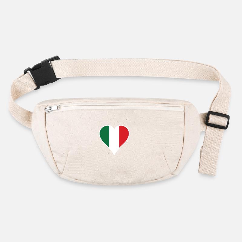 Italy heart with white frame Stanley/Stella recycled Hip Bag 