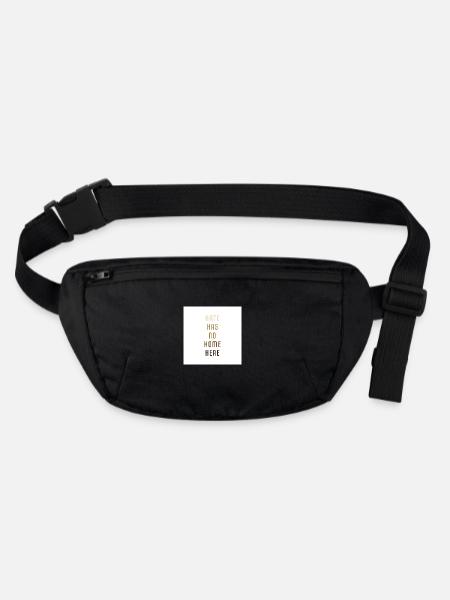 Hate has no home her - Stanley/Stella recycelte Gürteltasche - Schwarz - Vorne