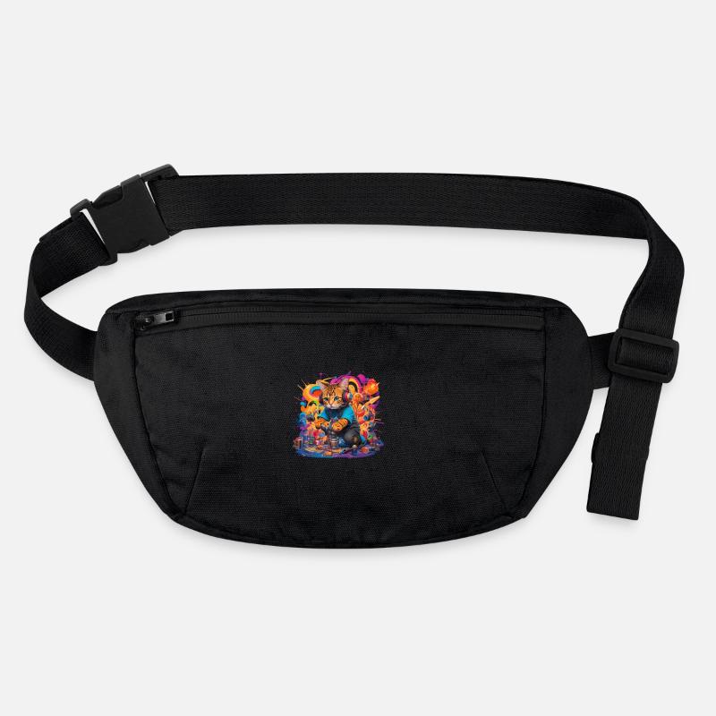 farbiger Katzen DJ Stanley/Stella recycelte Gürteltasche