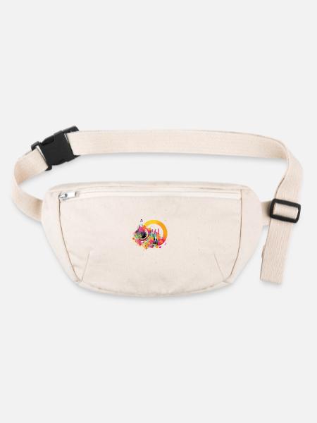 Design culture urbaine - Sac banane recyclé Stanley/Stella - blanc naturel - Devant