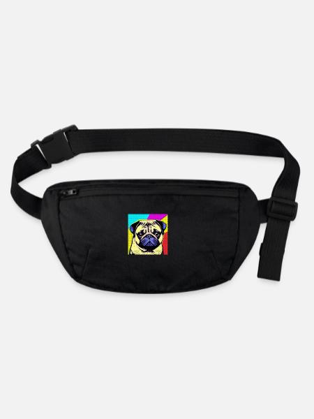 Carlin Pop Art - Sac banane recyclé Stanley/Stella - noir - Devant