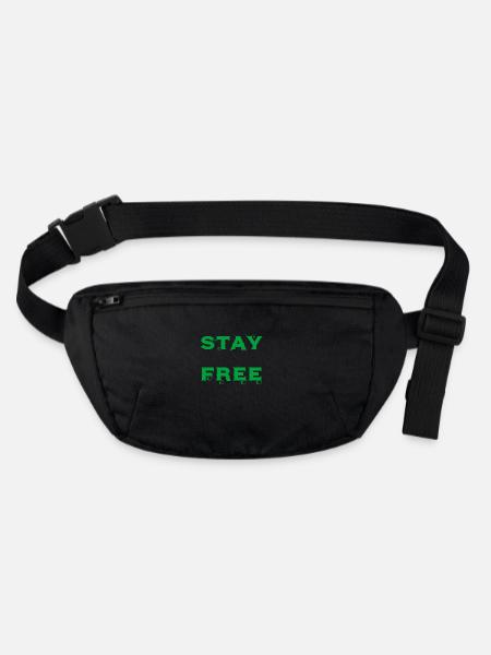 Restez gratuit - Sac banane recyclé Stanley/Stella - noir - Devant