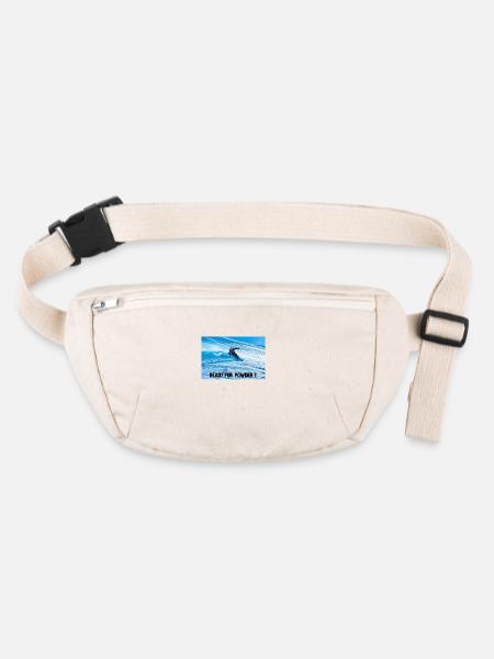 PRÊT POUR LA POUDRE - Sac banane recyclé Stanley/Stella - blanc naturel - Devant