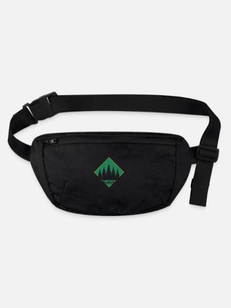 Wald shinrin yoku Waldläufer - Stanley/Stella recycelte Gürteltasche - Schwarz - Vorne