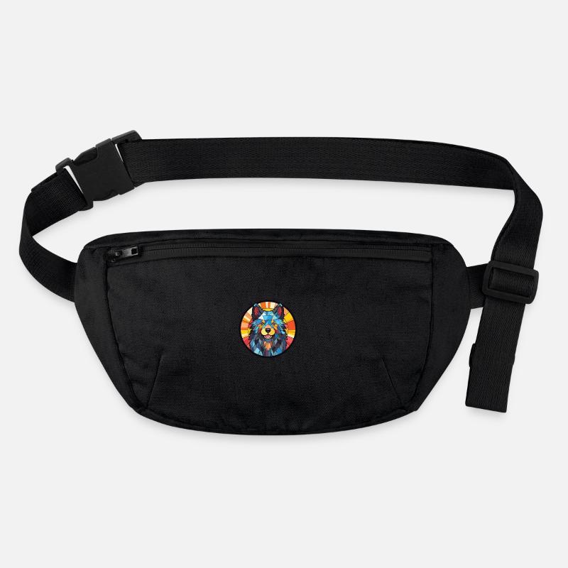 Schipperke Dog Breed Watercolor Glass Illustration Stanley/Stella recycled Hip Bag 