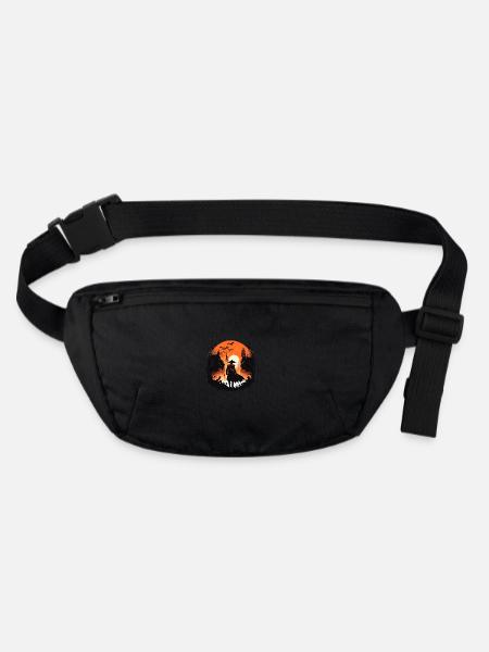 scarcrow hunter - Stanley/Stella recycelte Gürteltasche - Schwarz - Vorne